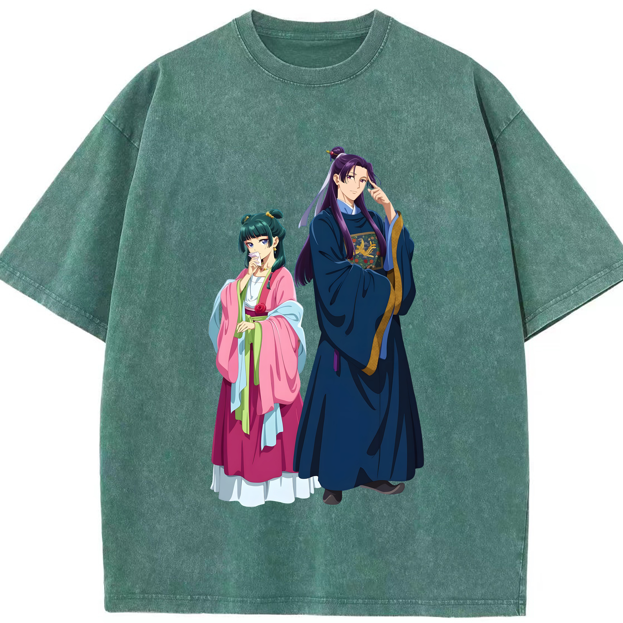 （画像用） 薬屋のひとりごと The Apothecary Diaries 綿100% ヴィンテージ風 半袖Tシャツ（フロントプリント）